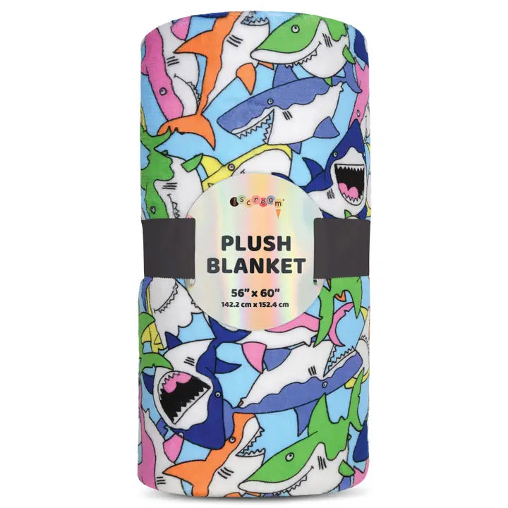 Iscream Shark Frenzy Plush Blanket
