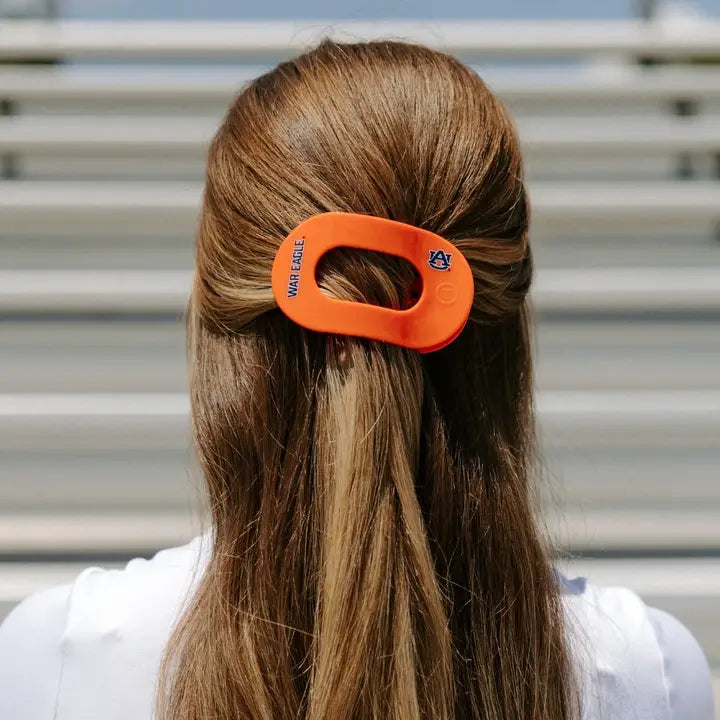 Teleties Flat Round Hair Clip | Medium | War Eagle!