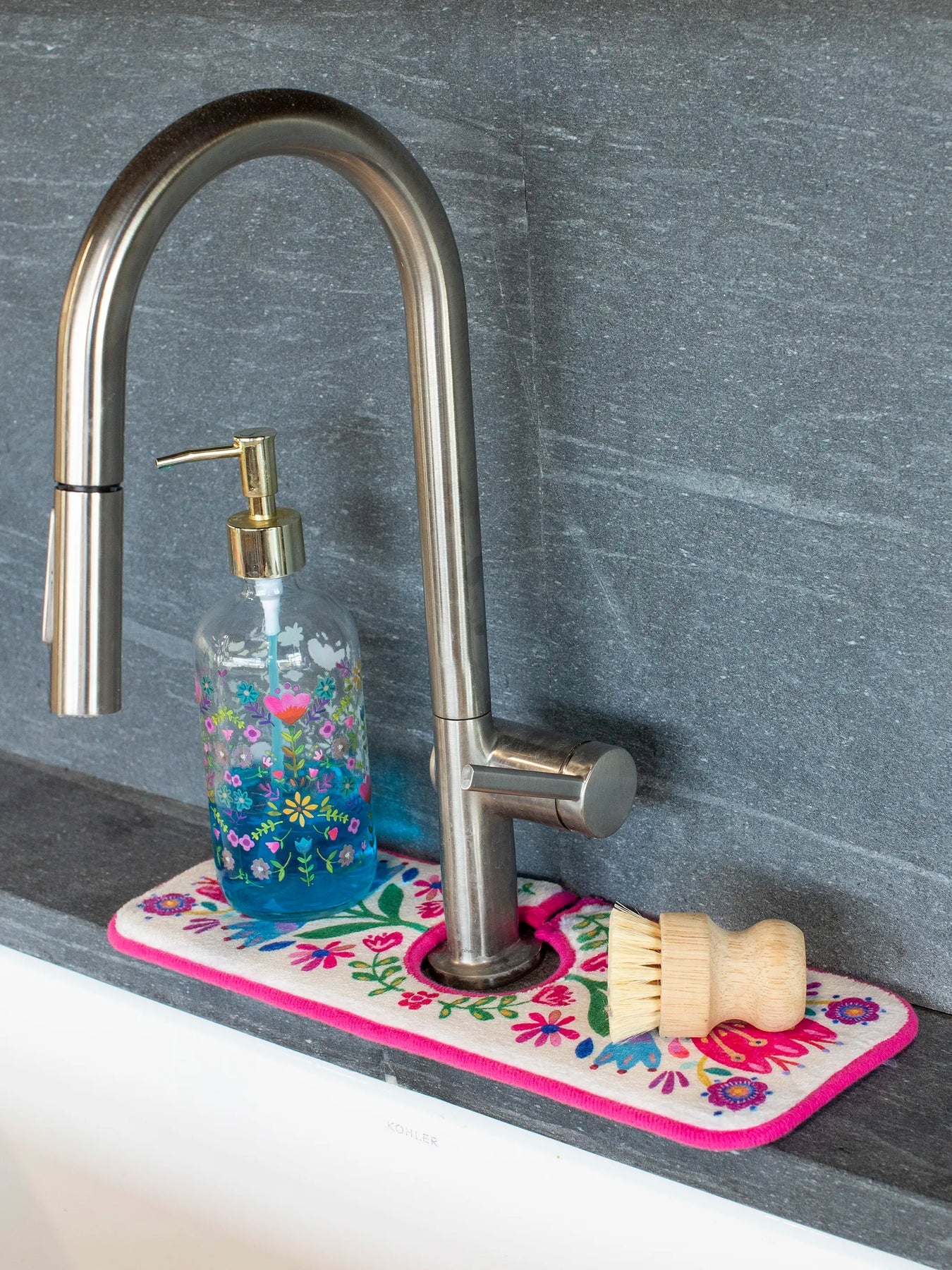 Natural Life Reversible Faucet Sink Mat