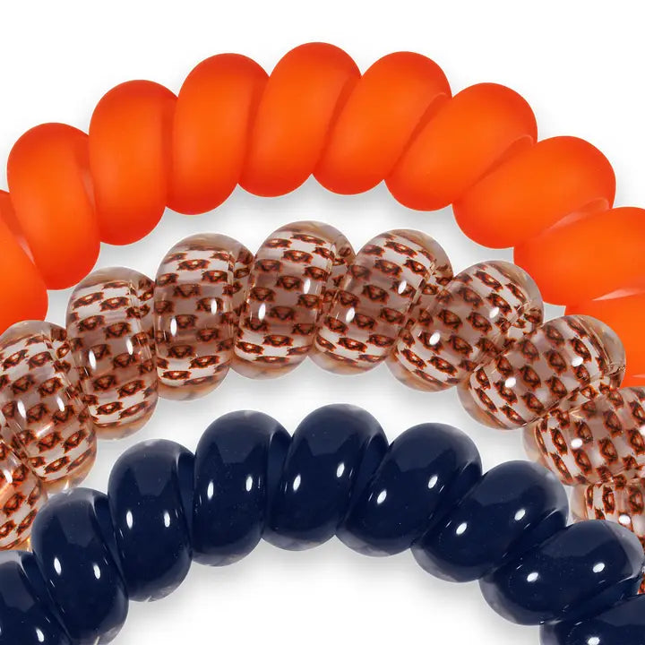Teleties Spiral Hair Coils | Large | War Eagle! Hair Ties