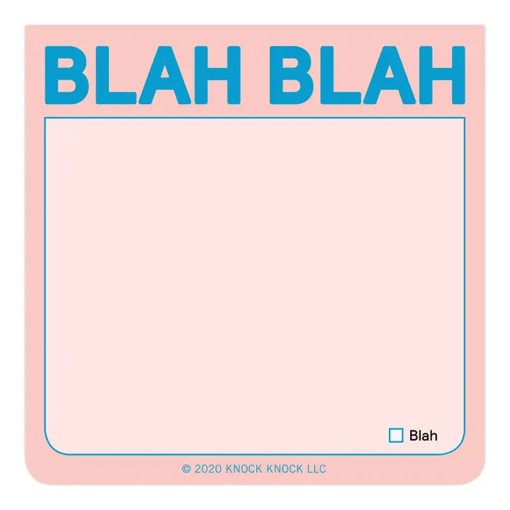 Blah Blah Sticky Note (Pastel Version)