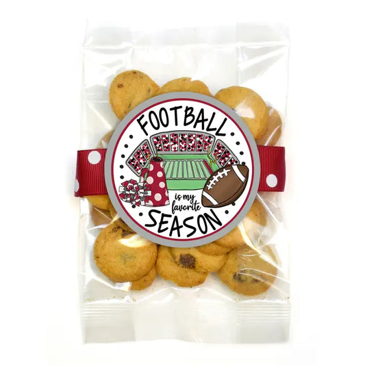 Oh, Sugar! Cookie Bags - Football - Small - Crimson & Grey