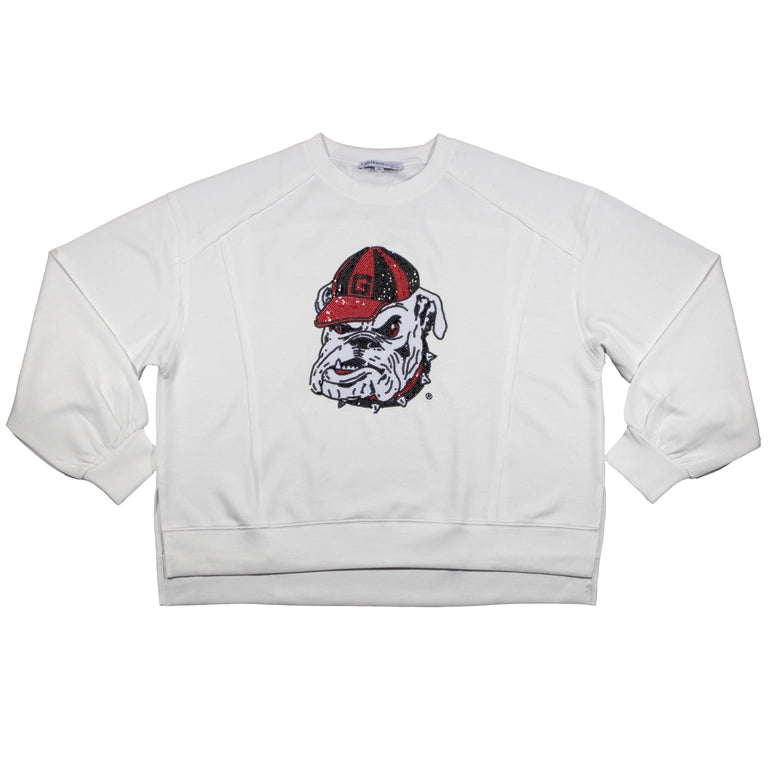 Capri Designs Long Sleeve Sequin Tee-Georgia