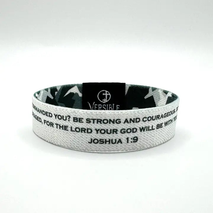 Versible Stone Camo / Joshua 1:9 Wristband