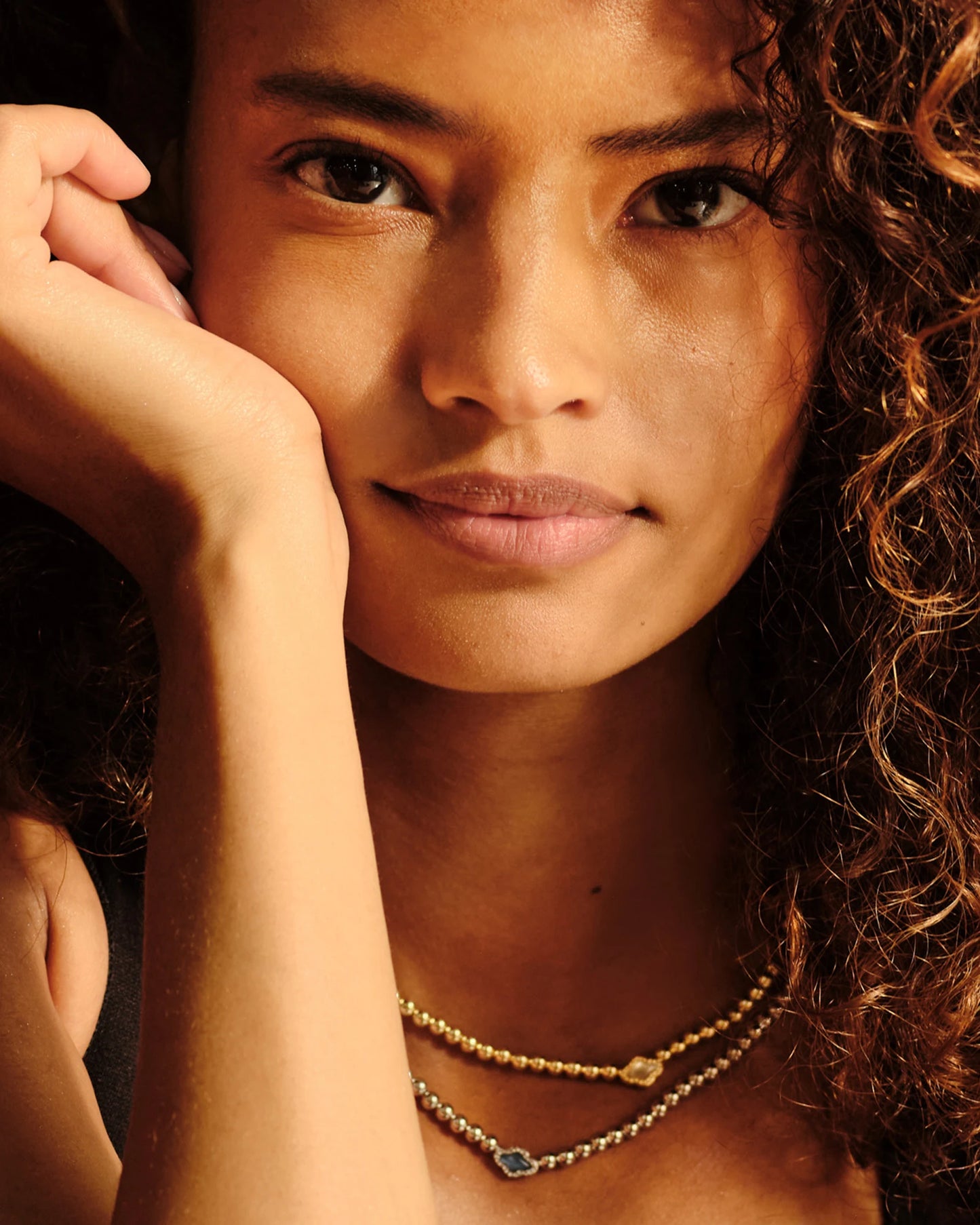 Kendra Scott Abbie Gold Beaded Necklace in Natural Mother-of-Pearl