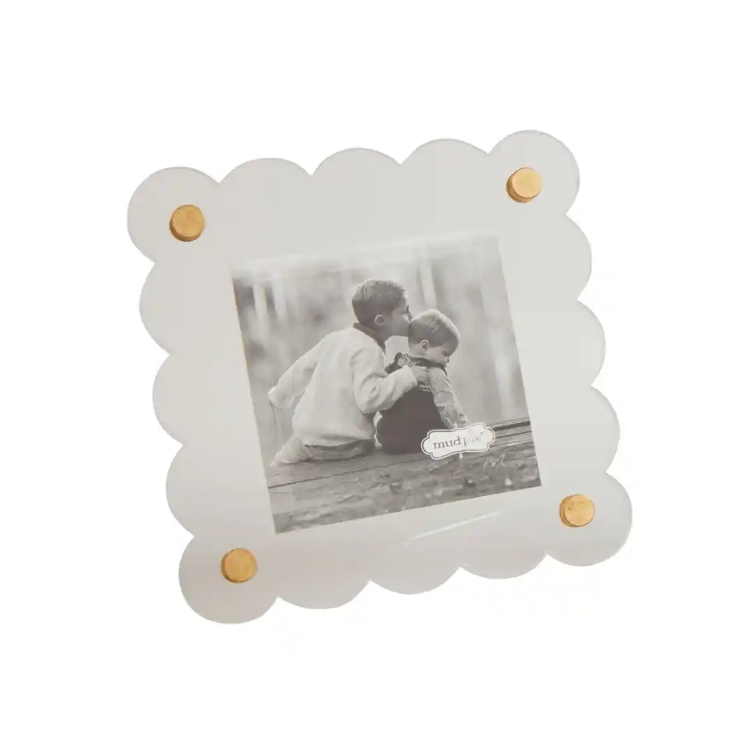 MUD PIE SQUARE SCALLOP ACRYLIC FRAME