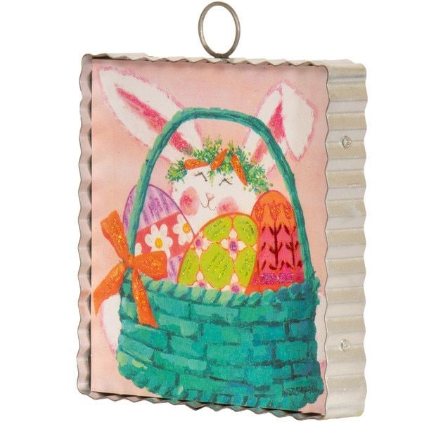 The Round Top Collection Bunny in Basket Print