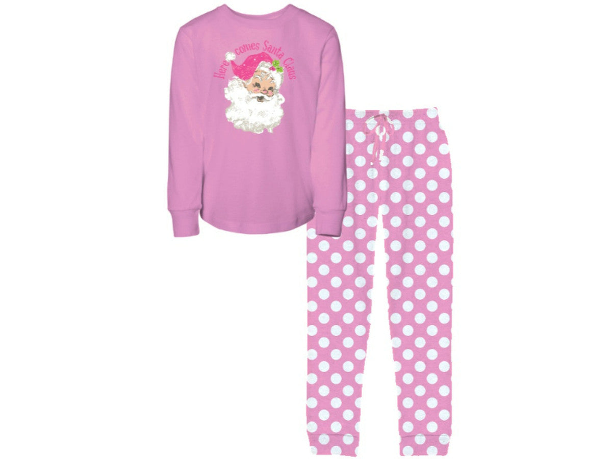 JANE MARIE HERE COMES SANTA CLAUS LONG SLEEVE JAMMIE PANT SET