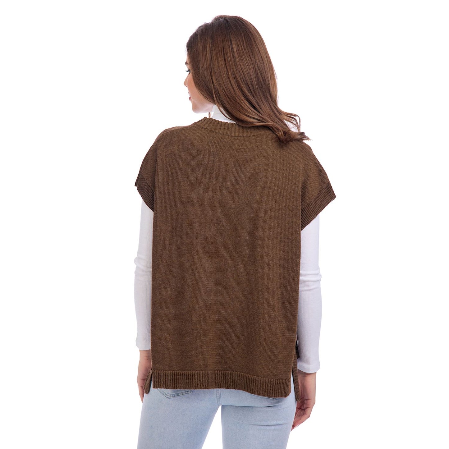 MUD PIE TYE SWEATER VEST-BR