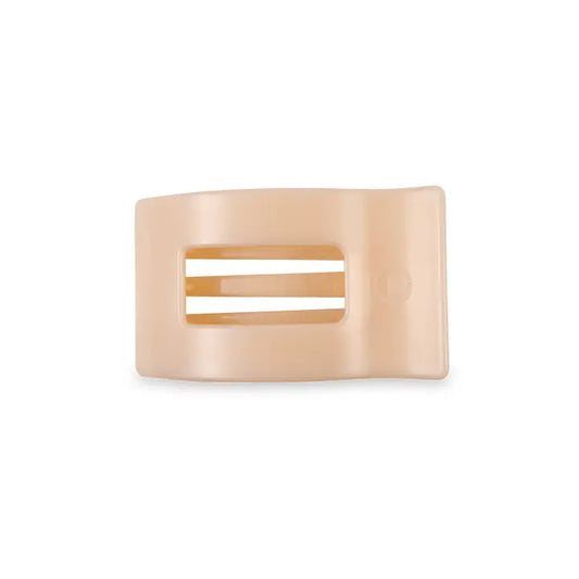 Teleties Flat Rectangle Hair Clip | Small | Almond Beige