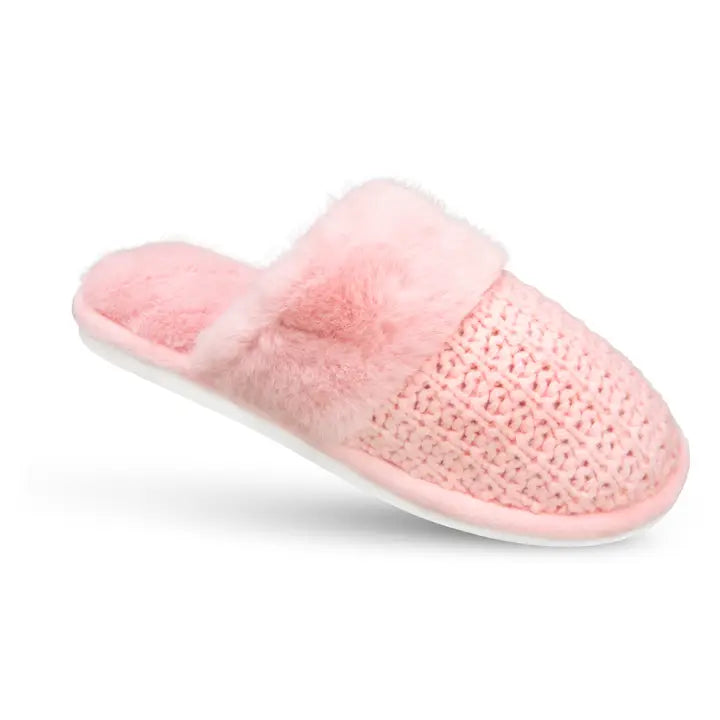 Amanda Blu Pale Pink Knit Slipper Slipper