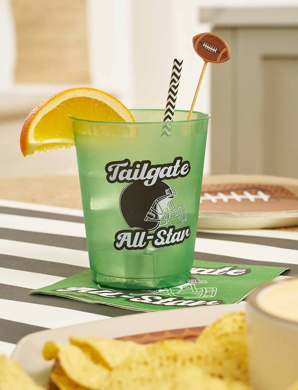 Sophistiplate Tailgate Football Large Cocktail Picks/30pk