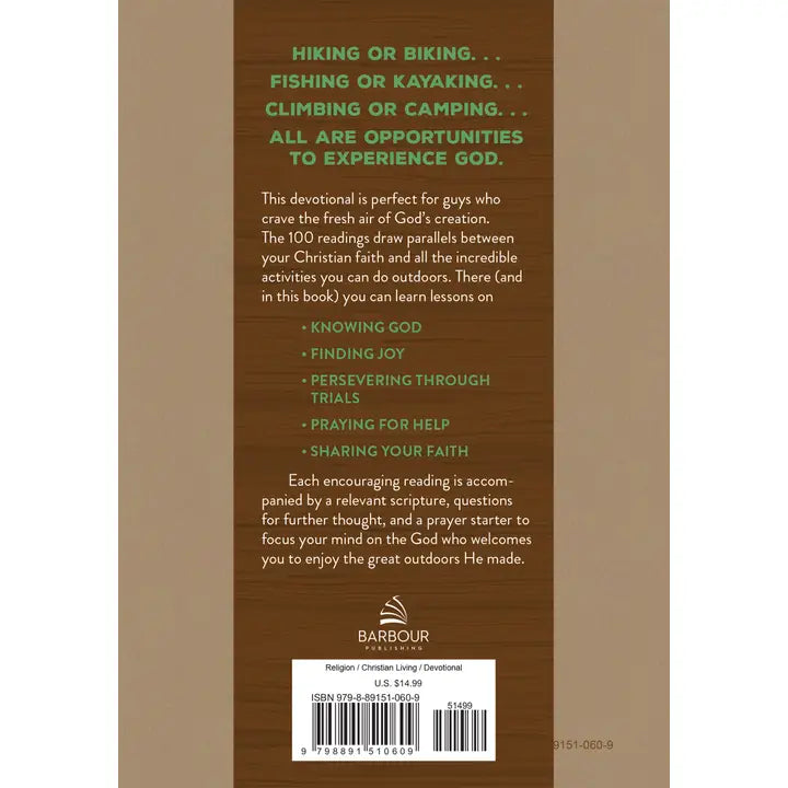 Barbour Publishing, Inc. The Outdoor Adventure Devotional
