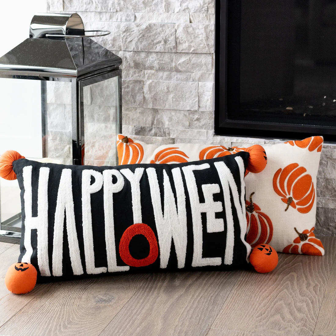 Howard's Happy Halloween 12x22 Embroidered Lumbar Pillow