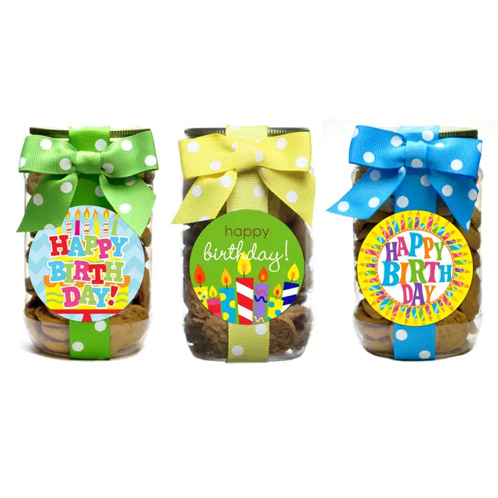 Oh, Sugar! Cookie Jars - Happy Birthday/Thank You/Enjoy - Pint