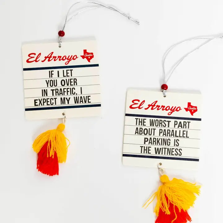 El Arroyo Marquee Car Freshener (2 Pack) - Parallel Parking