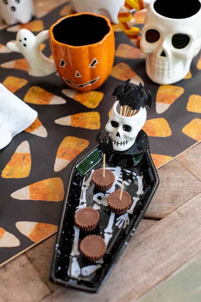 MUD PIE SKELETON TRAY & TOOTHPICK SET