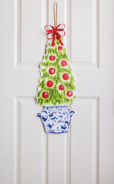 MUD PIE CHRISTMAS TREE DOOR HANGER