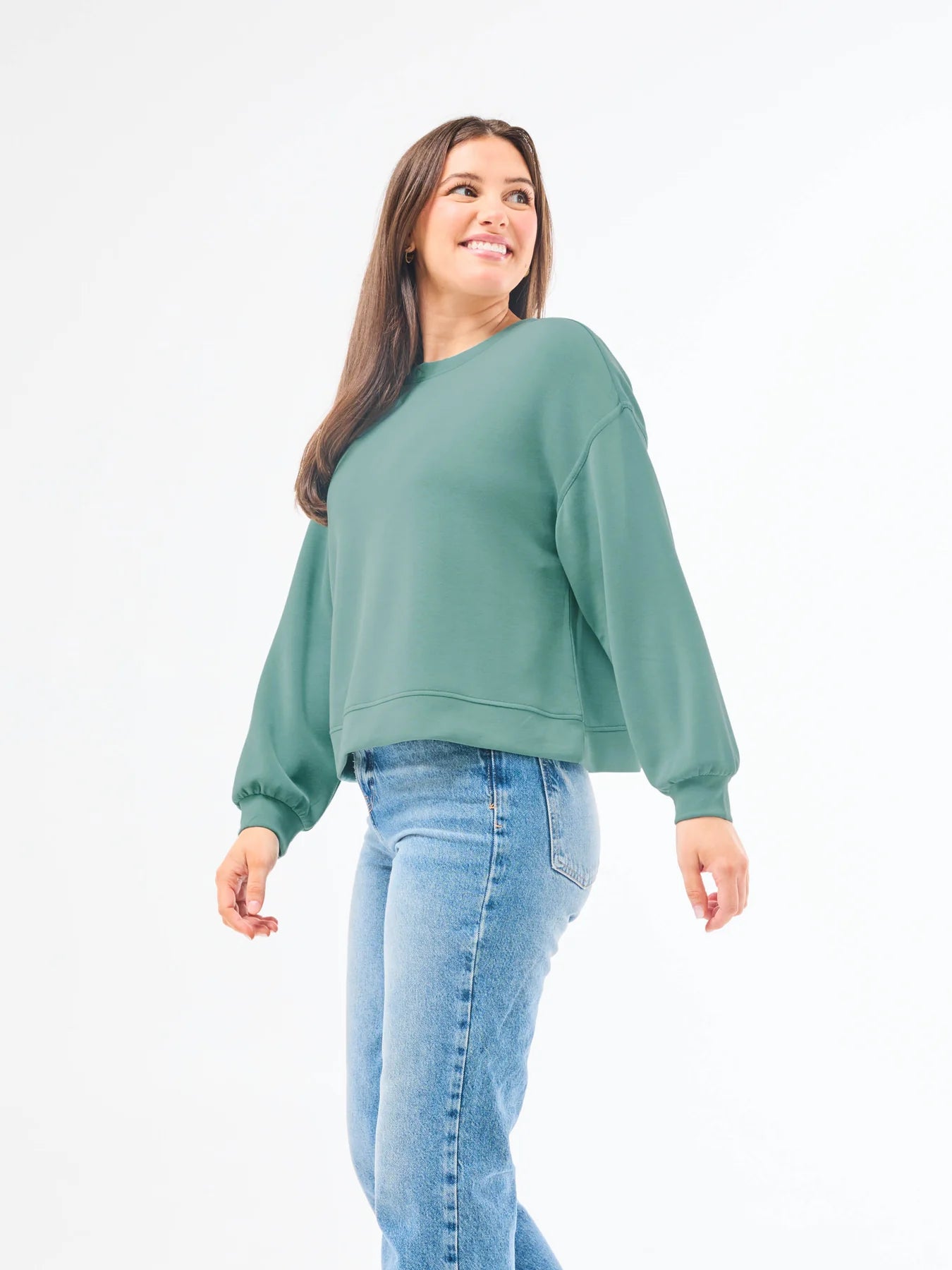 Mary Square Cora Top | Eucalyptus