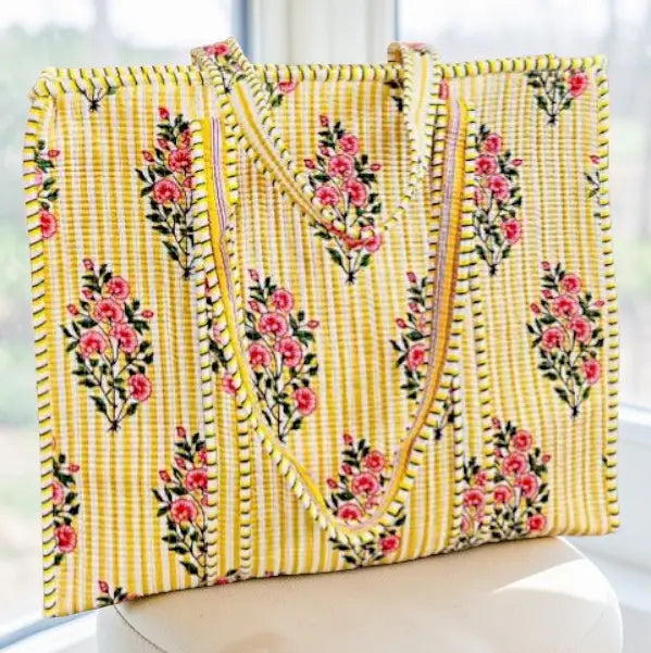 Nash Grey Wrenlee Yellow Floral Tote Bag