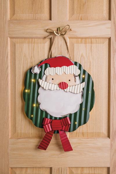 MUD PIE SANTA WREATH DOOR HANGER