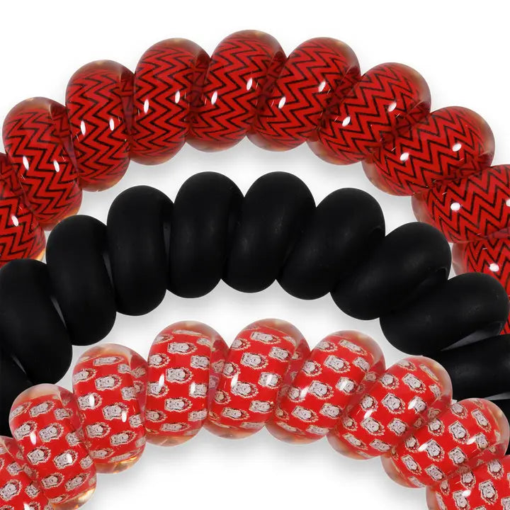 Teleties Spiral Hair Coils | Large | Go Dawgs! Hair Ties