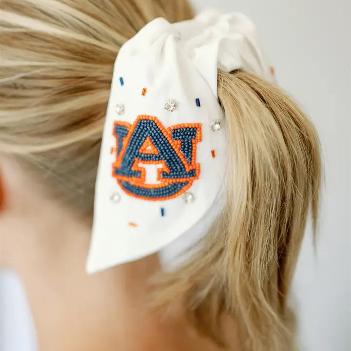 Auburn University Beaded Scrunchie