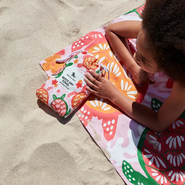 Dock & Bay Kids Beach Towels - Turtley Tropical - GRS Certified