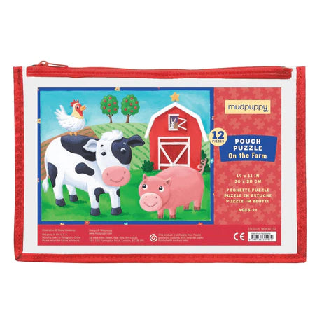 Mudpuppy On The Farm 12-Piece Pouch Puzzle