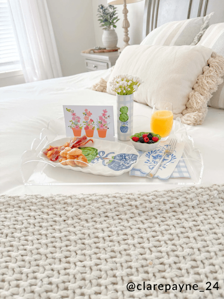 MUD PIE GINGHAM TOPIARY BUD VASE