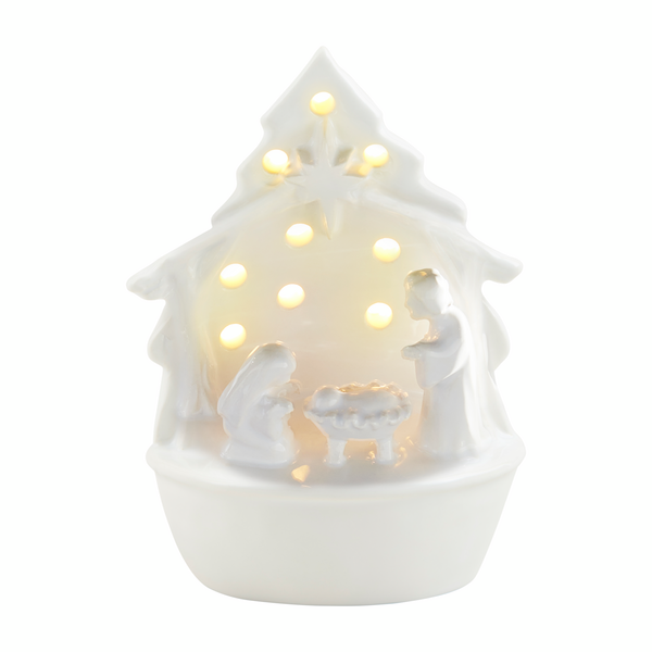 MUD PIE LIGHT-UP NATIVITY SITTER