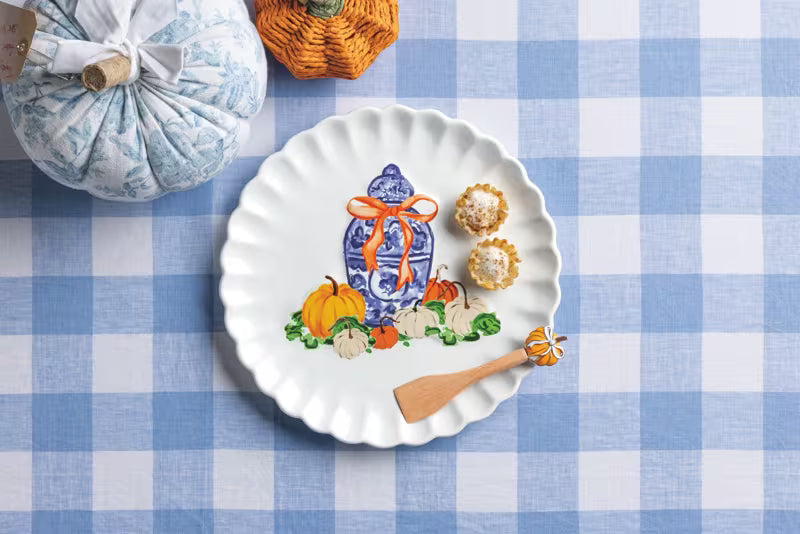 MUD PIE TOPIARY PUMPKIN COOKIE PLATE SET