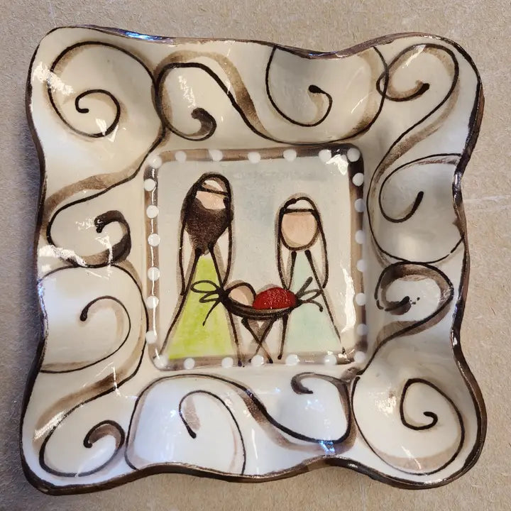 Heartfelt Traditions Condiment Bowl (Swirl Nativity)