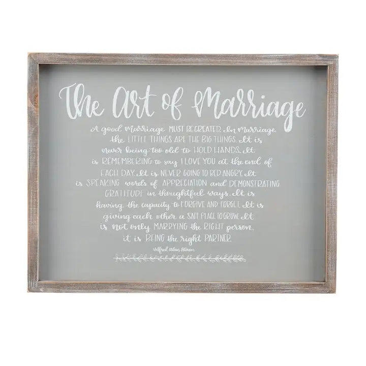Glory Haus The Art of Marriage Small Framed Board