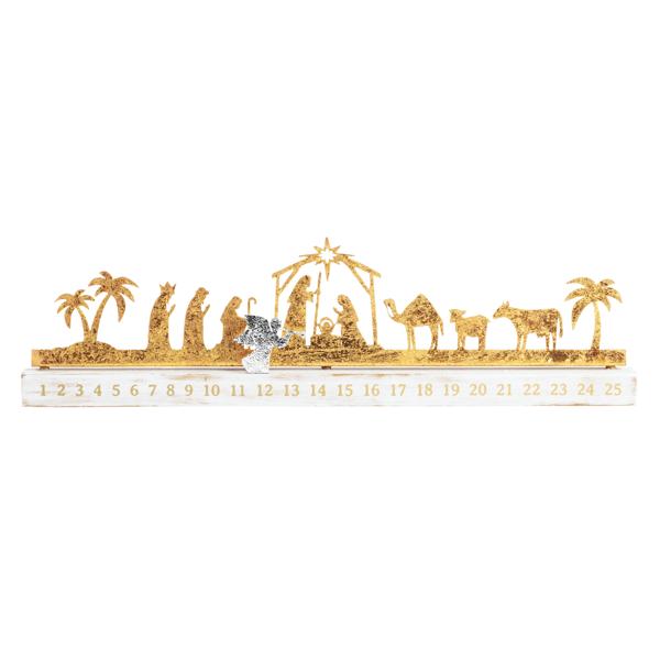 MUD PIE GOLD NATIVITY COUNTDOWN TO CHRISTMAS