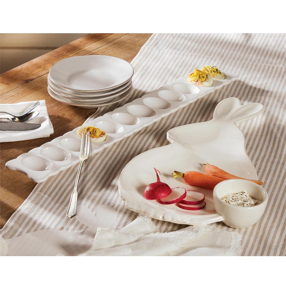 MUD PIE DEVILED EGG TRAY & FORK SET