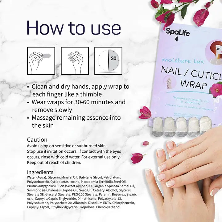 My Spa Life Moisture Lux Nail/Cuticle Mask Japanese Camellia & Vitamin E