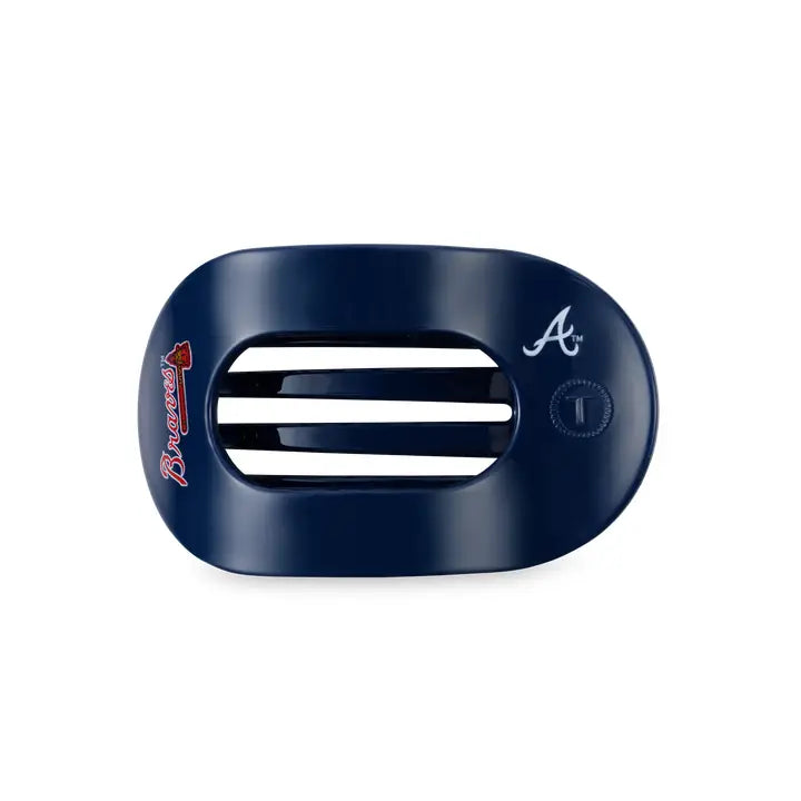 Teleties Flat Round Hair Clip | Medium | Atlanta Braves