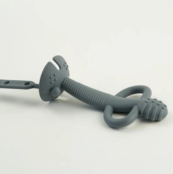 Busy Baby Teether & Training Spoon-Pewter