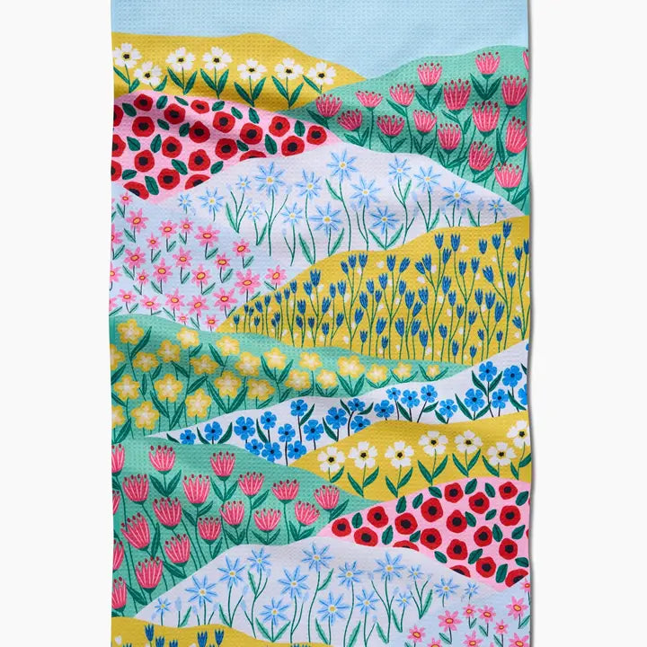 Geometry Spring Fields Tea Towel