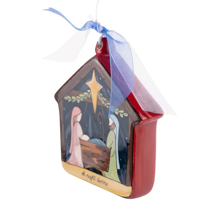 Glory Haus Oh Night Divine Nativity Puff Ornament