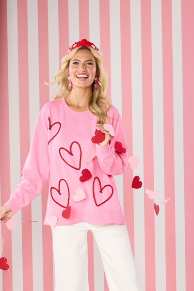 MUD PIE LOVE SPARKLE SWEATSHIRT