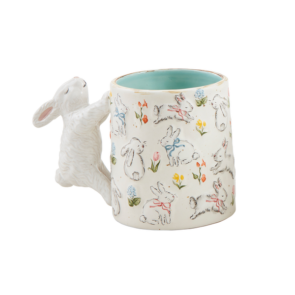 MUD PIE BUNNY HANDLE MUG
