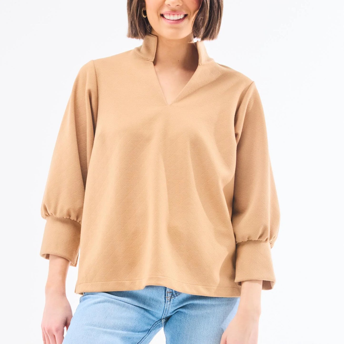 Mary Square Jocelyn Latte Top