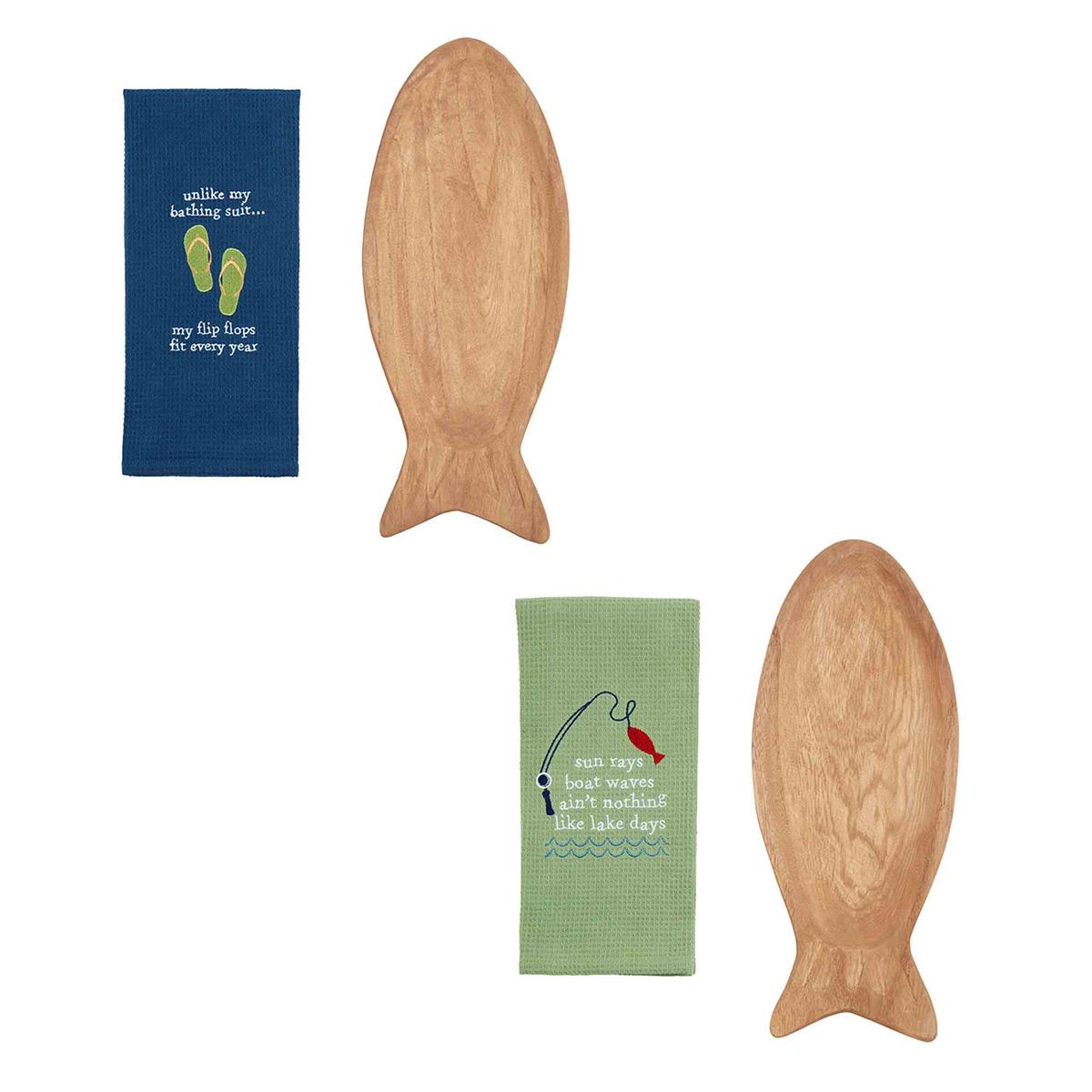 MUD PIE FISH BOARD & TOWEL SETS