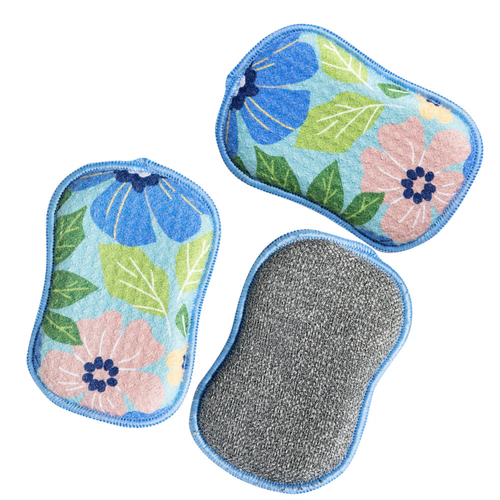 ONCE AGAIN HOME CO. RE:USABLE SPONGES (SET OF 3) - GARDEN