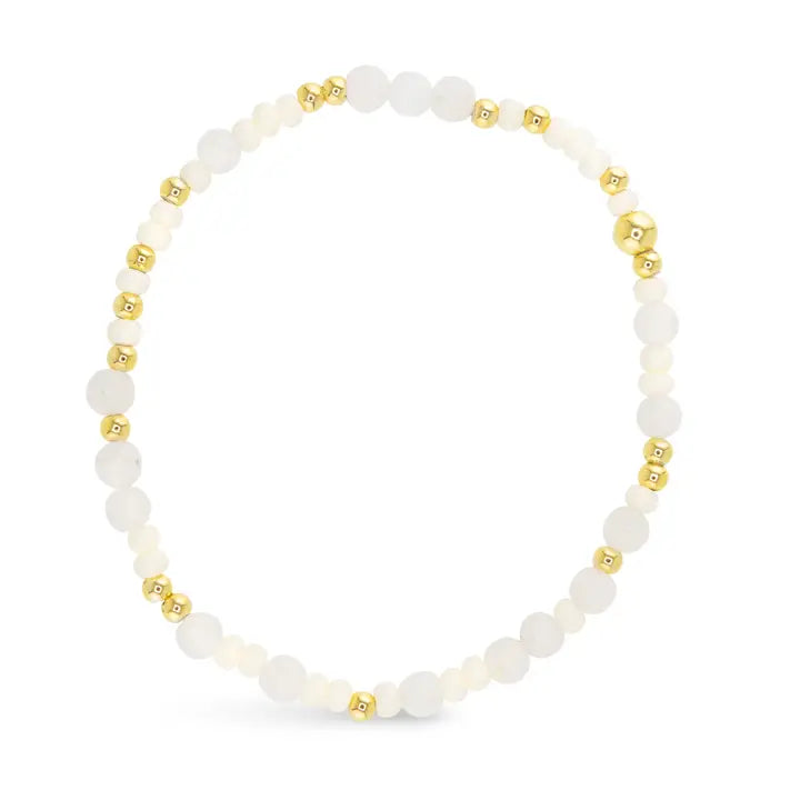 Amanda Blu Stackable Gold Multi-Colored Stretch Bracelets-White