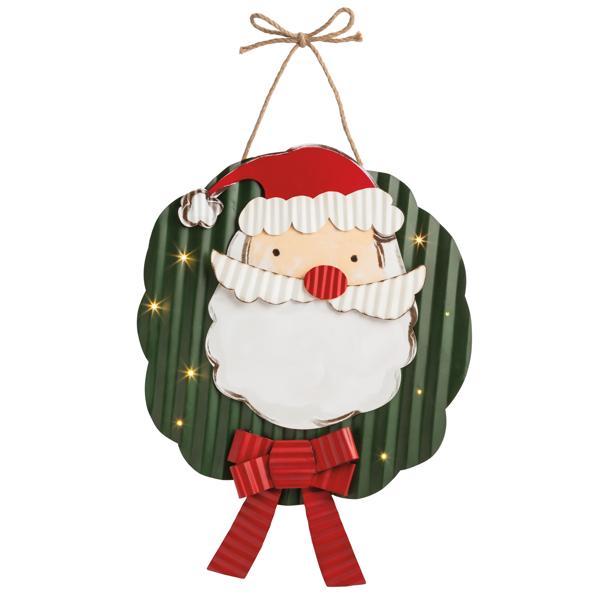 MUD PIE SANTA WREATH DOOR HANGER