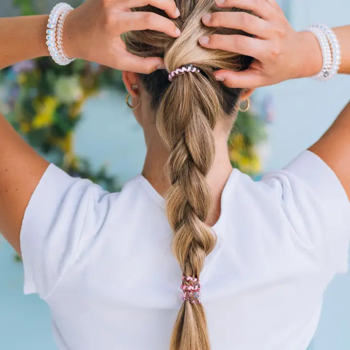 Teleties Spiral Hair Coils | Tiny | Pretty in Pink Hair Ties