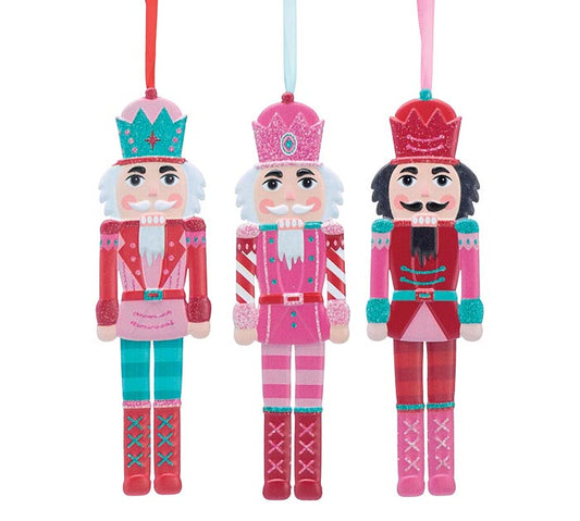 burton + BURTON PINK/RED TIN NUTCRACKER ORNAMENT